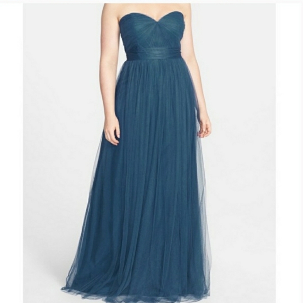 Jenny Yoo Annabelle Lapis Blue Tulle Convertible Bridesmaids Dress